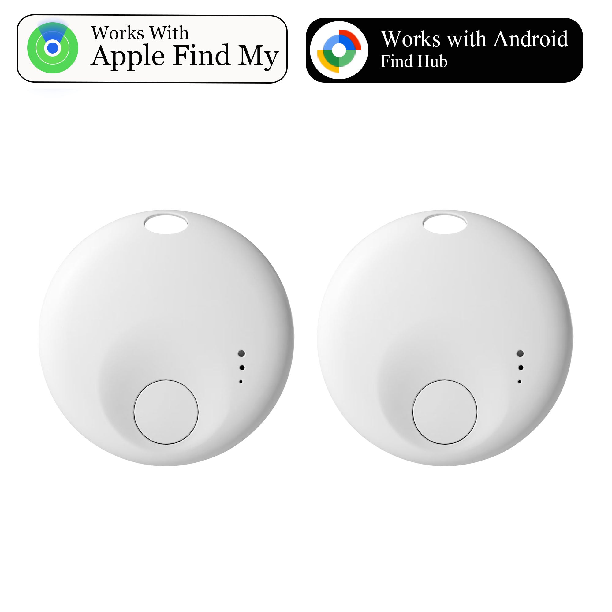 Air Tracker Tags, Bluetooth Tracker for Apple Find My, for Google Find Hub, Replaceable Battery, Anti-Lost Item Finder for Travel, Car, Luggage, Key and More