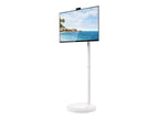 32" 2K Smart Portable Screen on Wheels | Rolling TV, Anti-Glare Touchscreen Monitor, Rechargeable Battery, Full Swivel Rotation, 20W Speakers