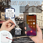 E-ink Photo Keychain, Picture Keychain, Custom Photo Keychain with 4Color E-Ink Screen, Contact Sync&Display