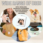 E-ink Photo Keychain, Picture Keychain, Custom Photo Keychain with 4Color E-Ink Screen, Contact Sync&Display