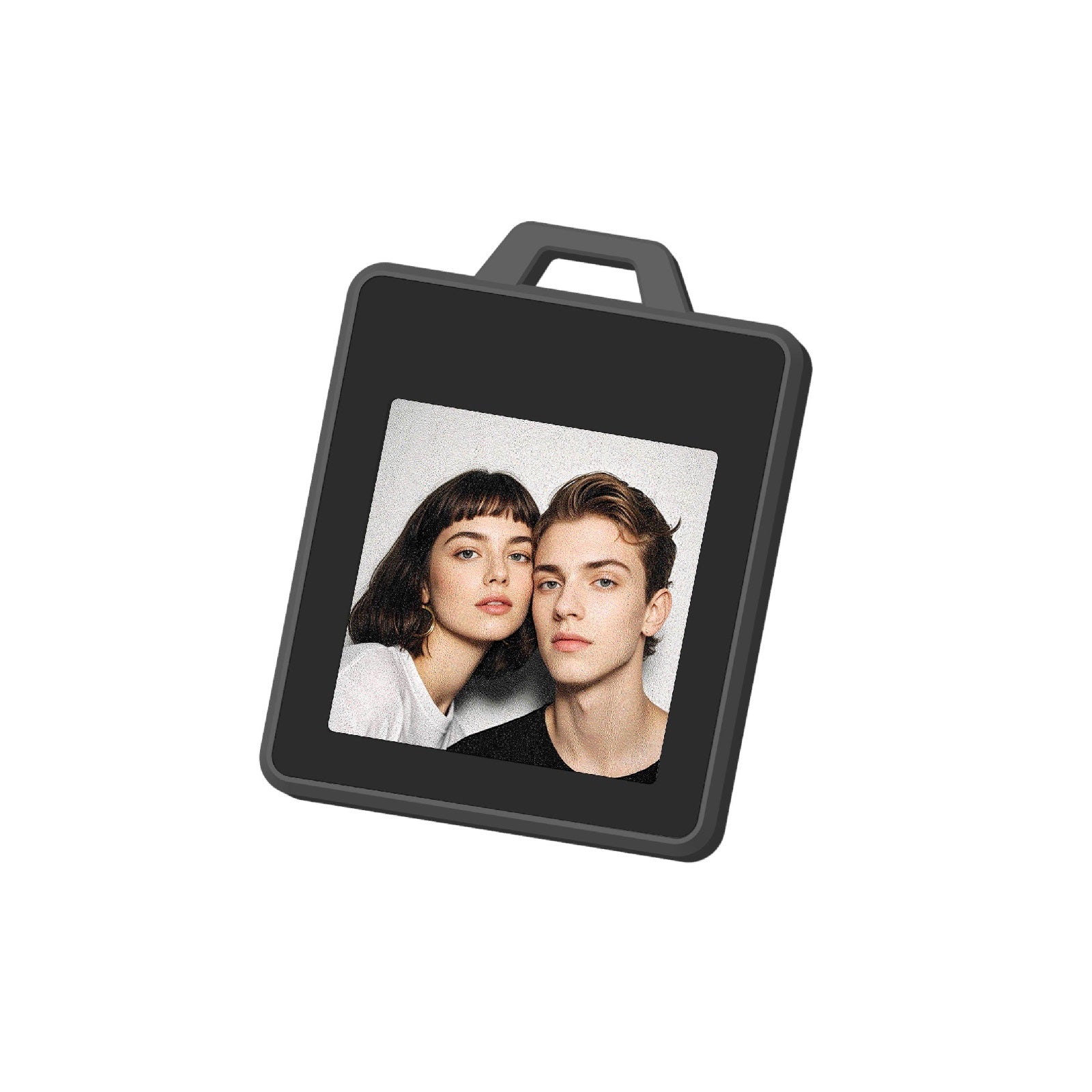 E-ink Photo Keychain, Picture Keychain, Custom Photo Keychain with 4Color E-Ink Screen, Contact Sync&Display