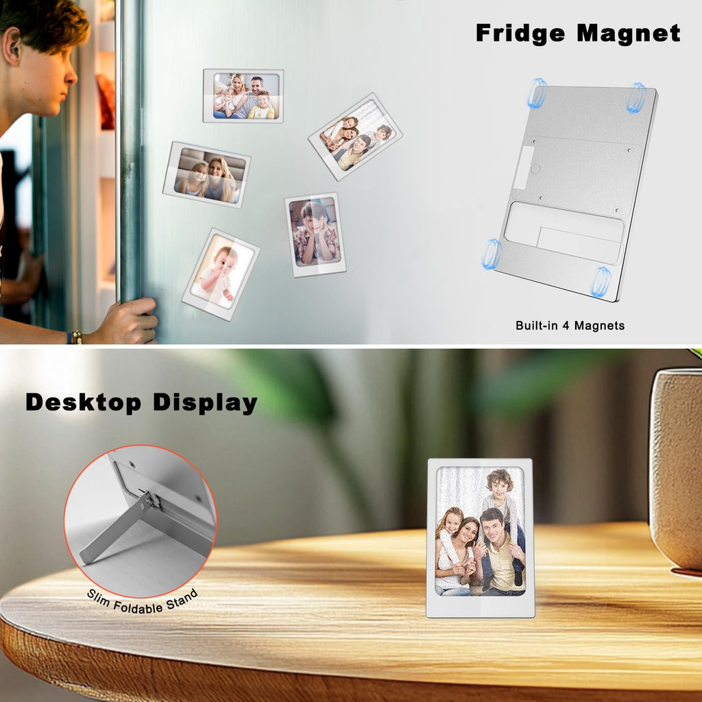 Mini Photo Frame, 4.0 Inch E-Ink Photo Frame, 768x528 IPS Four-Colour Ink Screen, Energy Saving Portable Picture Frame - Perfect Everyday Gift for Men Women