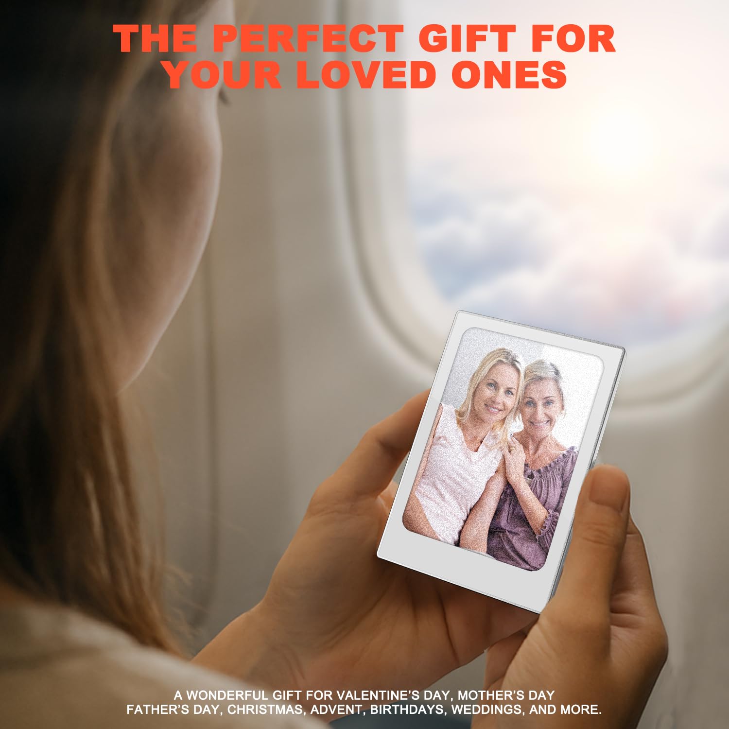 Mini Photo Frame, 4.0 Inch E-Ink Photo Frame, 768x528 IPS Four-Colour Ink Screen, Energy Saving Portable Picture Frame - Perfect Everyday Gift for Men Women