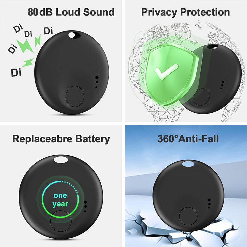 Air Tracker Tags, Bluetooth Tracker for Apple Find My, for Google Find Hub, Replaceable Battery, Anti-Lost Item Finder for Travel, Car, Luggage, Key and More