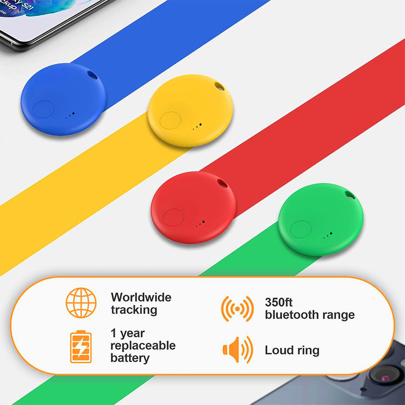 Air Tracker Tags, Bluetooth Tracker for Google Find Hub, Replaceable Battery, Anti-Lost Item Finder for Travel, Car, Luggage, Key and More