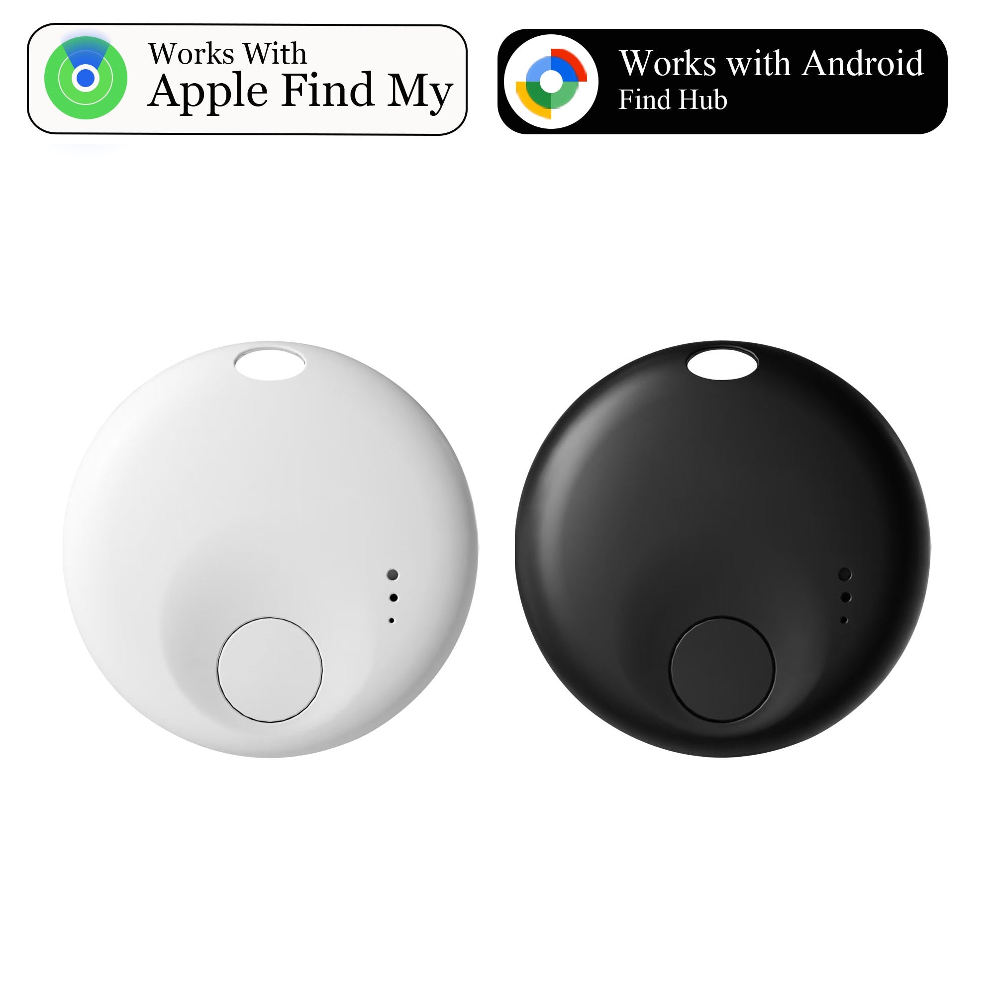 Air Tracker Tags, Bluetooth Tracker for Apple Find My, for Google Find Hub, Replaceable Battery, Anti-Lost Item Finder for Travel, Car, Luggage, Key and More
