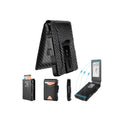 AirTag Wallet for Men, Work with Findmy, Built-in E-ink Screen, RFID Blocking, Genuine Leather, 14 Card Capacity, Cash Slot (Carbon Fiber)