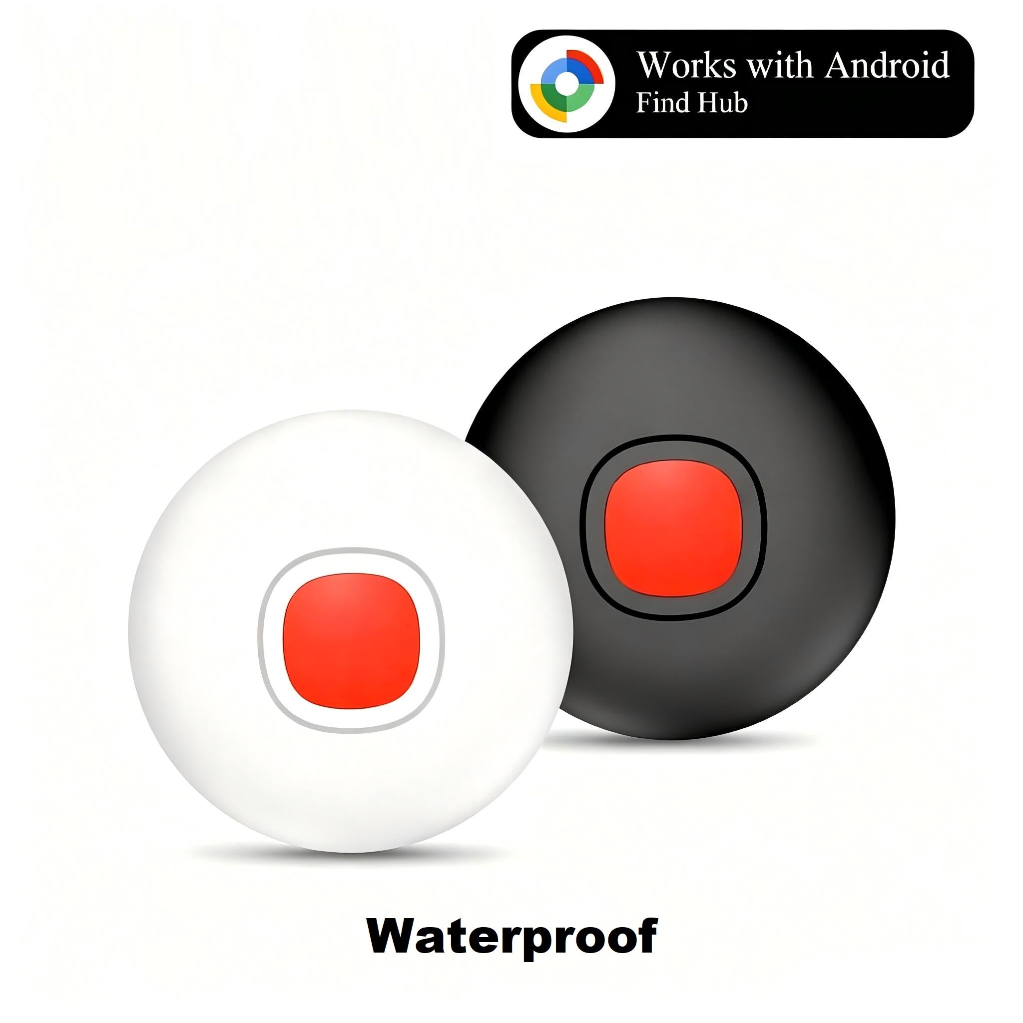 Waterproof Air Tracker Tags, Bluetooth Tracker for Google Find Hub, Replaceable Battery, Anti-Lost Item Finder for Travel, Car, Luggage, Key and More