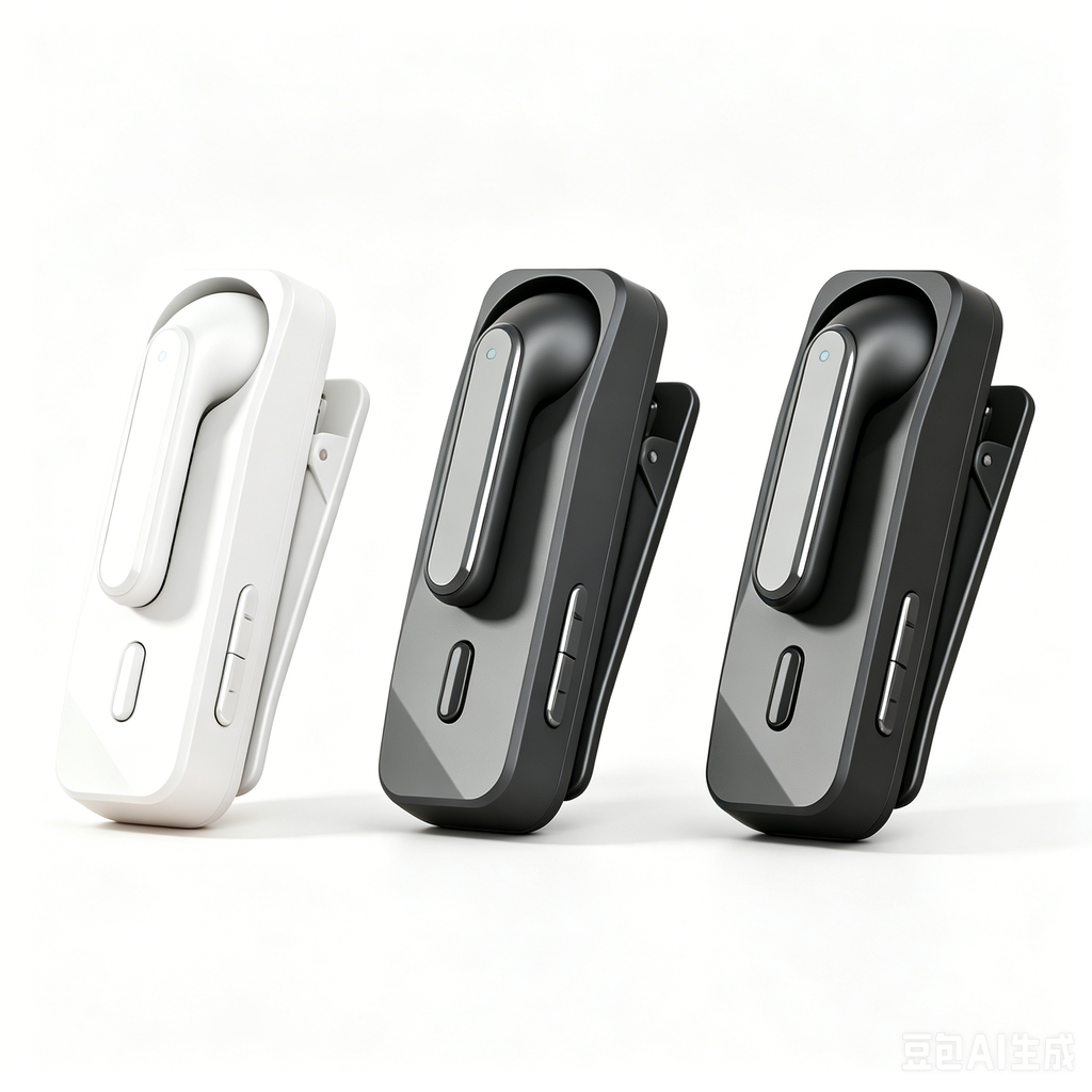 Bluetooth Headset with 240mAh Charging Case, Clip Design, Bluetooth V6.0 Headset with Noise Cancelling Mic – Wireless Earpiece Hands-Free Headphones for Office Trucker Driving Business,Black